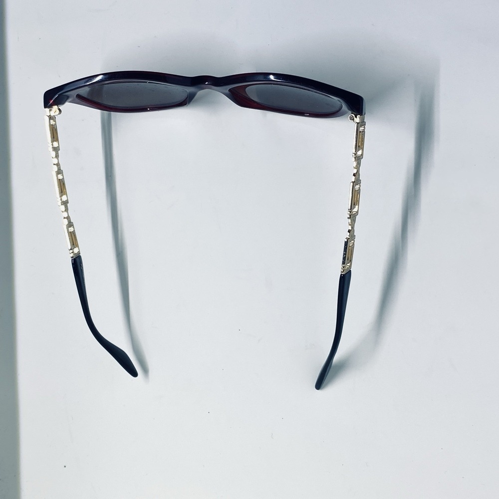 Versace MOD 4294 Burgundy Cat Eye Sunglasses Gold Medusa Italy 54 20 - Picture 4 of 9